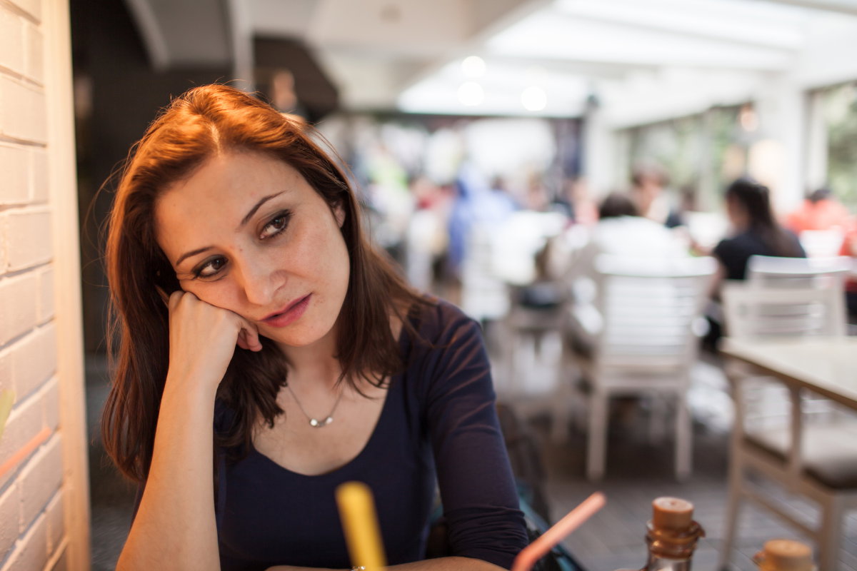 kobieta w restauracji