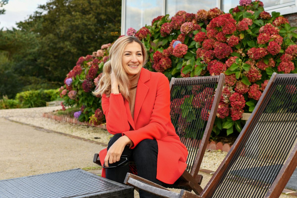 czerwone hortensje od siostry