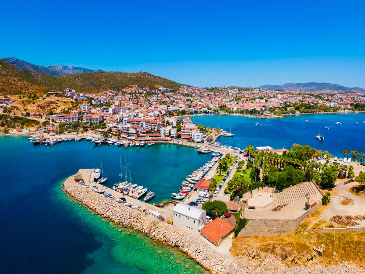 Datca,City,Beach,And,Marina,Aerial,Panoramic,View.,Datca,Is