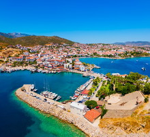 Datca,City,Beach,And,Marina,Aerial,Panoramic,View.,Datca,Is