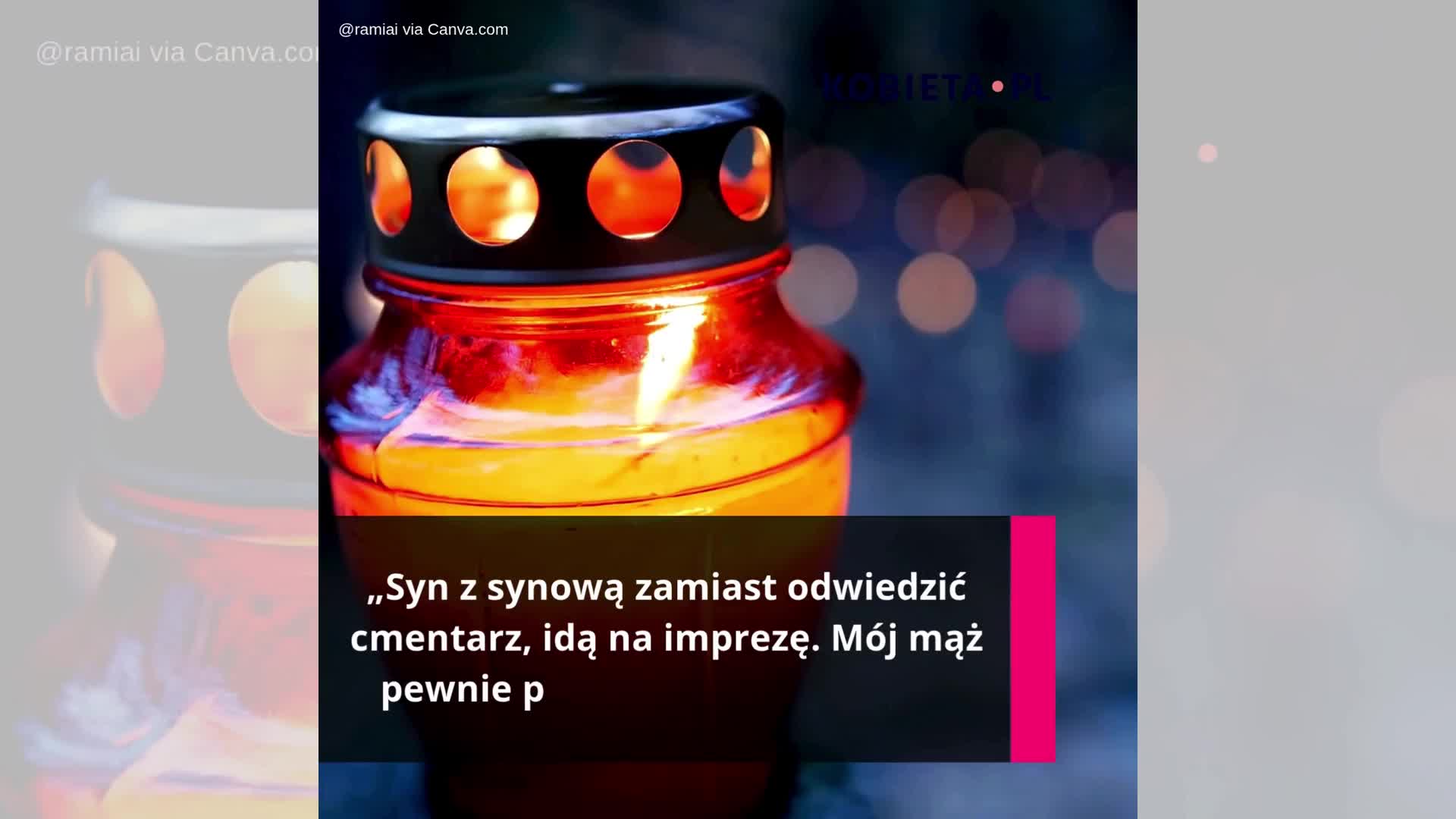 „We Wszystkich Świętych w samotności płakałam nad grobem męża. Dzieci wolą się stroić, niż zapalić tacie znicze”