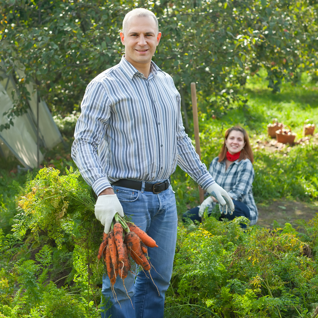 Mąż uwielbia zbierać plony swojej pracy