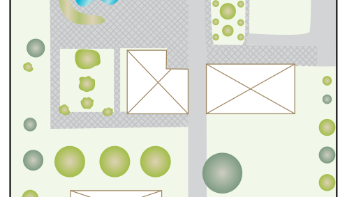 Plan działki wg szkicu T. Tynieckiej
