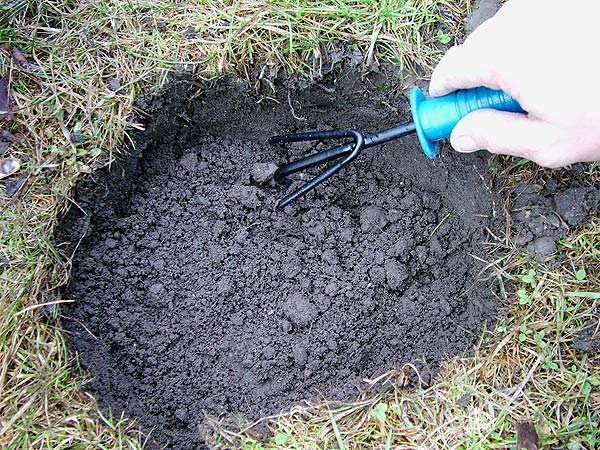 Krok 4 - pogłębiamy i wyrównujemy dołek