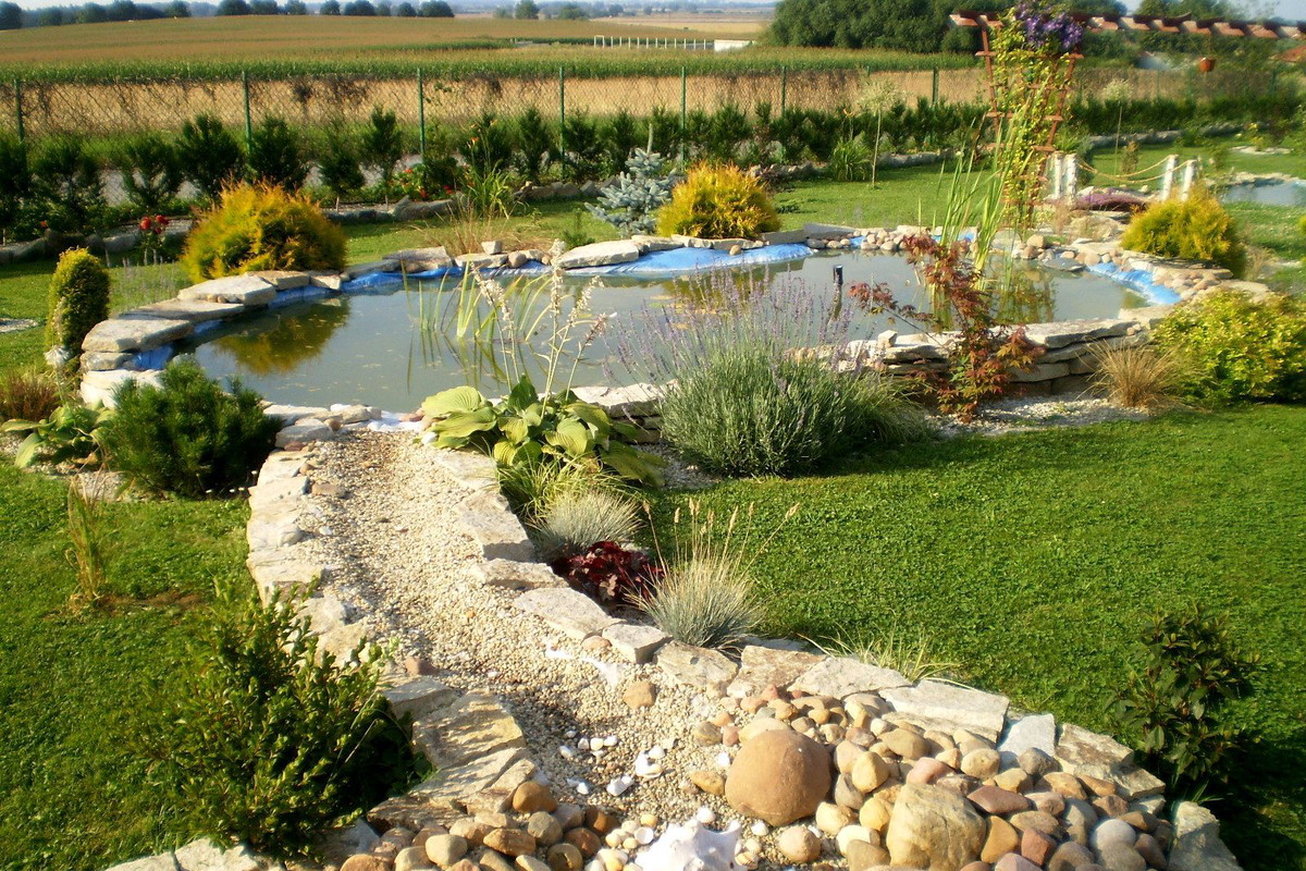 Oczko z częścią fontanny