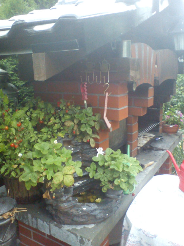 poziomkowy strumień w koktajlowym towarzystwie