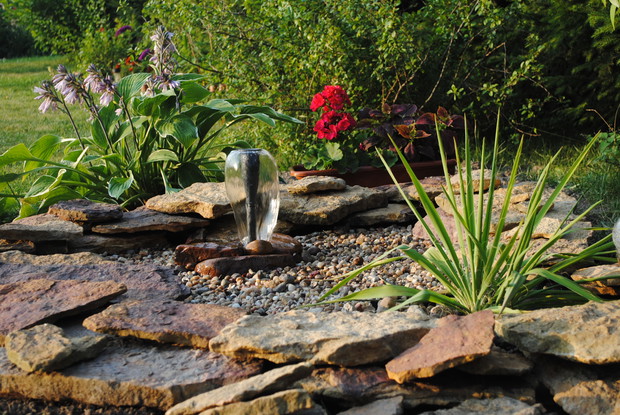 Zakątek z fontanną. 