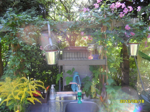 nareszcie się doczekałam - moja polowa zmywarka obrosla kwiatami