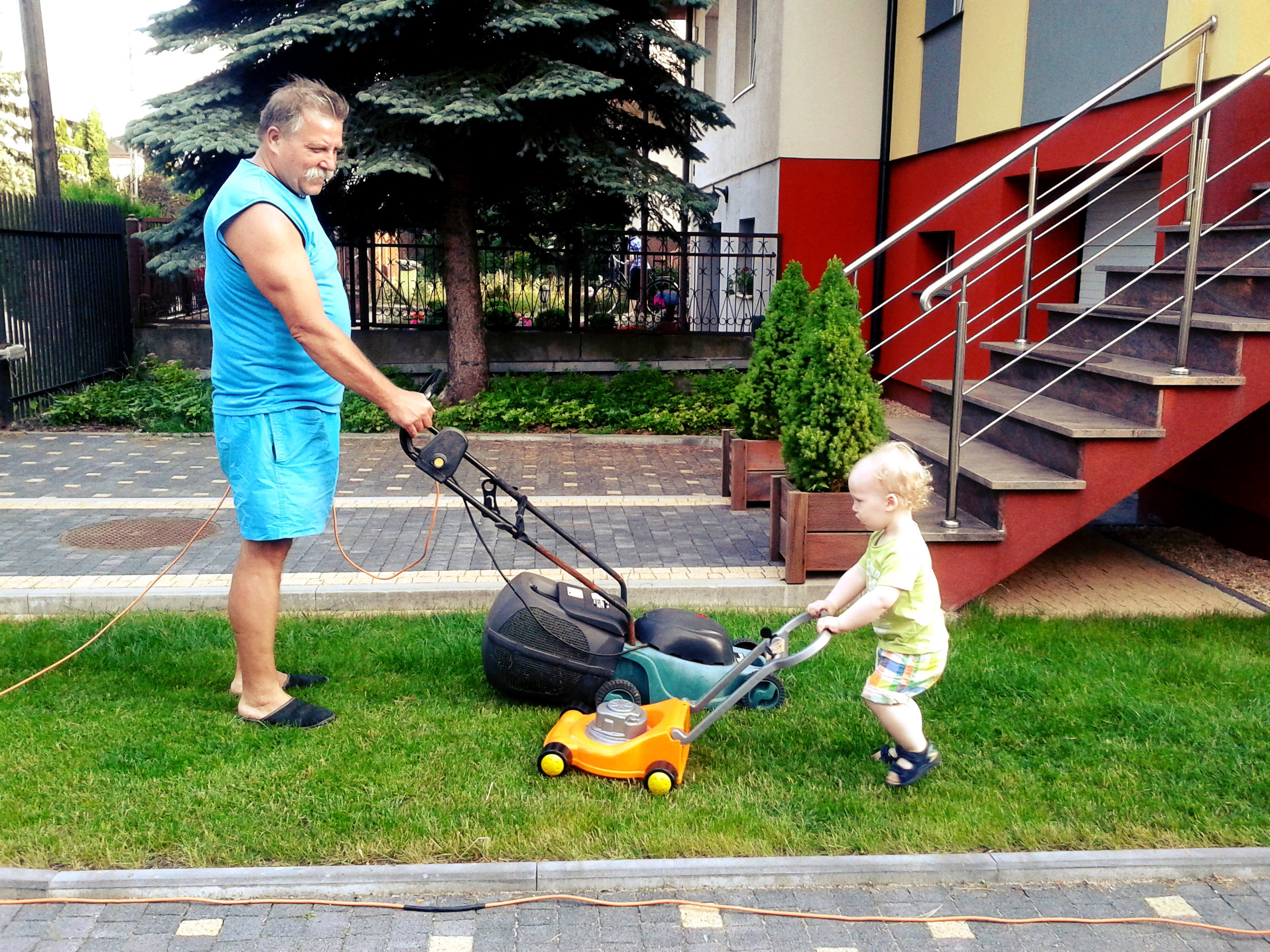 Każdy ogród wymaga koszenia! Powtarzamy to od najmłodzych lat :)