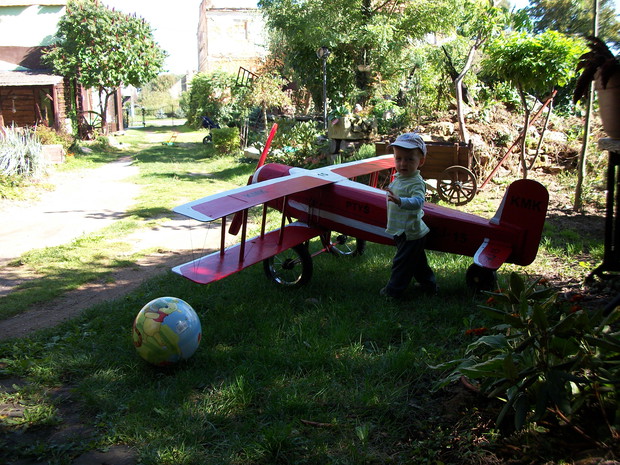 radocha z własnego samolotu