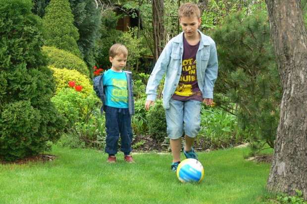 teraz trening na specjalnym trawniku - trawa boiskowa