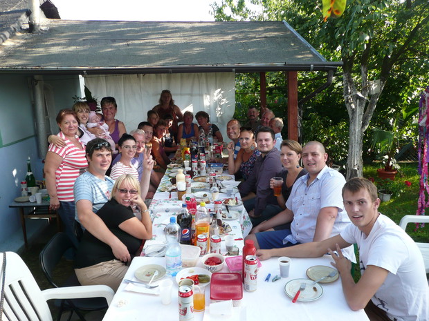 Rodzinne biesiadowanie.