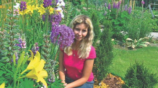 Czosnek olbrzymi Allium giganteum kwitnie w czerwcu. Osiąga wysokość 150 cm, a jego kwiatostan ma  średnicę nawet do 12 cm.