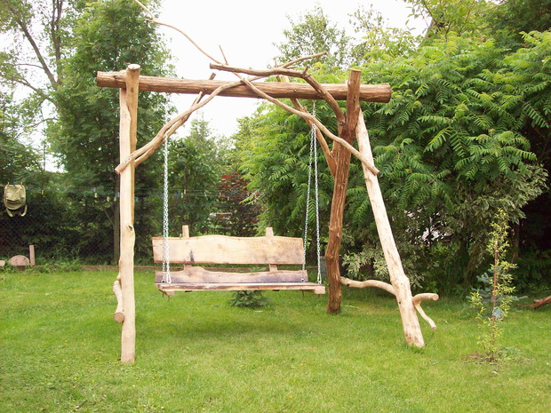 Huśtawka wykonana własnoręcznie 