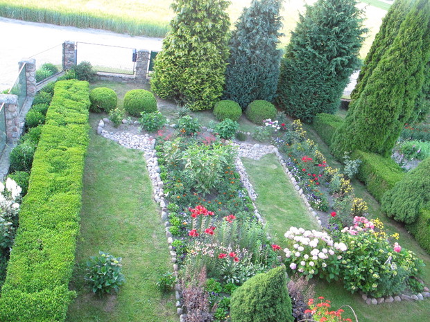 zdjęcie z okna na ogród przed domem