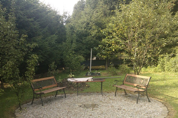 A to moje palenisko ktore wlasnie sobie zrobiłam zeby z dziecmi piec kiełbaske