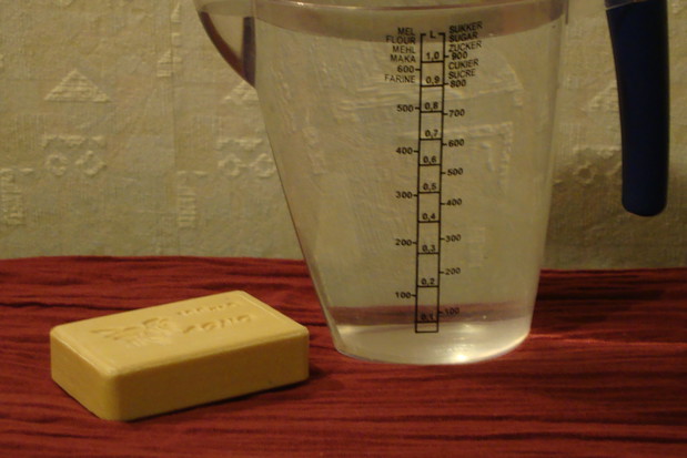 Mydło w roztworze uniemożliwia szkodnikom oddychanie