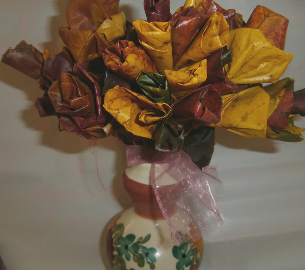 suszony bukiet z klonowych liści ;)