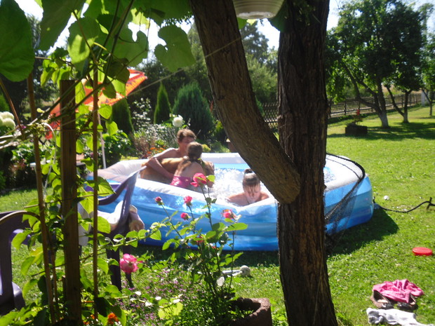 Wakacje u babci i dziadka w ogrodzie