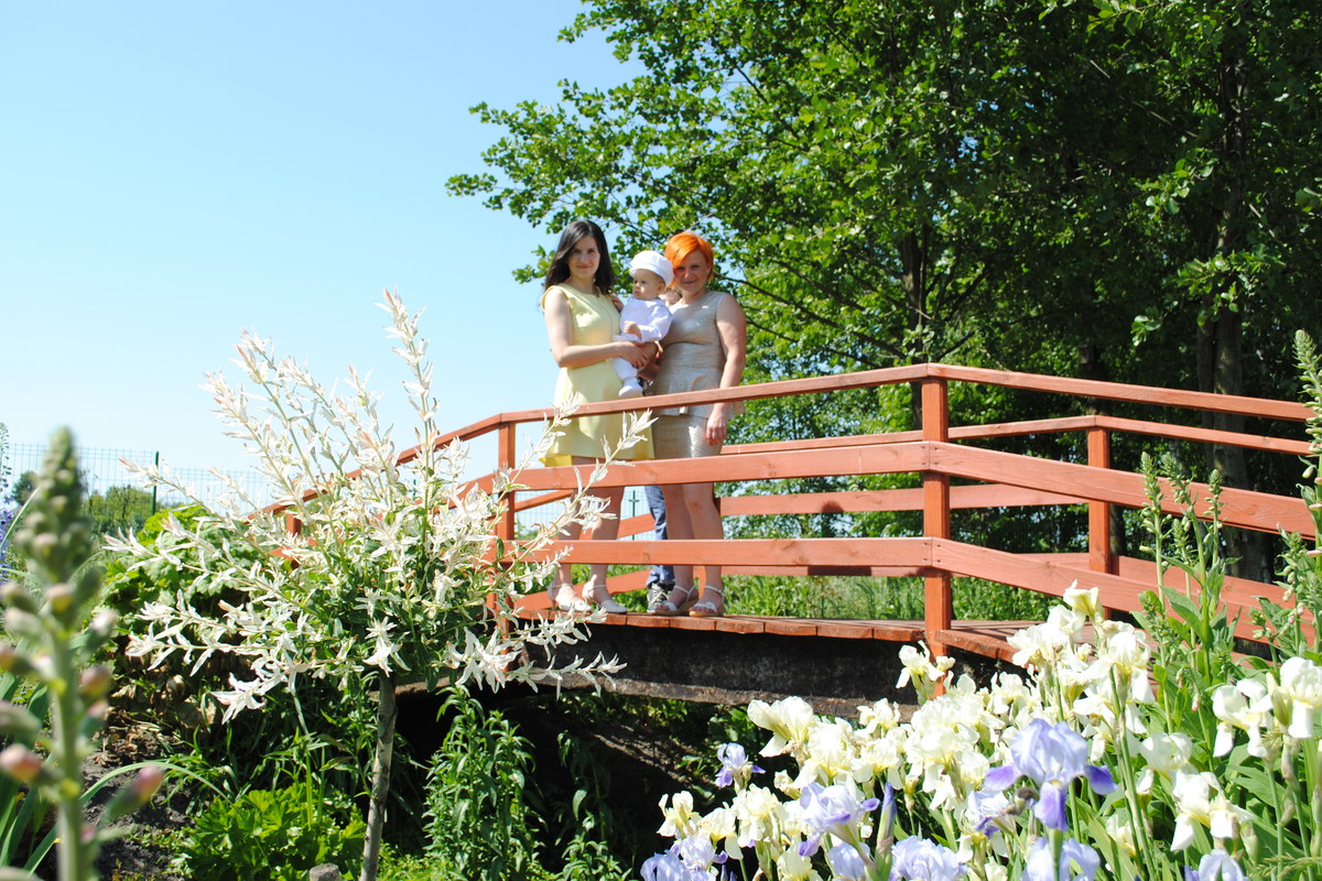 Beata z siostrą Marzeną i z małym Franiem