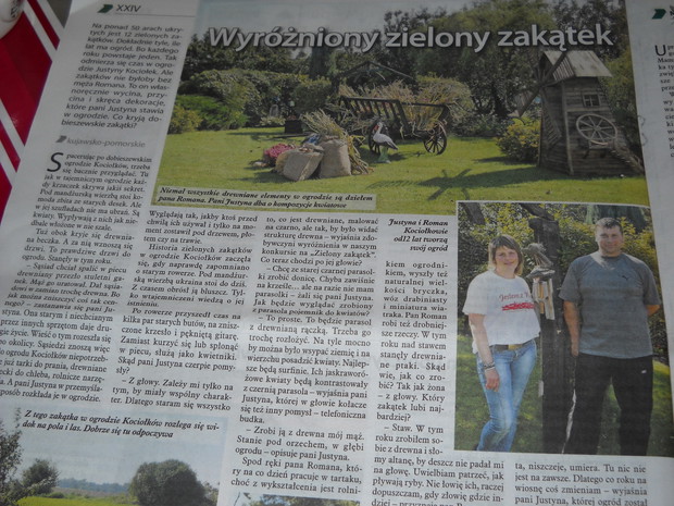 Konkurs ogólnopolski organizowany przez Tygodnik Poradnik Rolniczy .Wyróżnienie dla naszego zakątka.