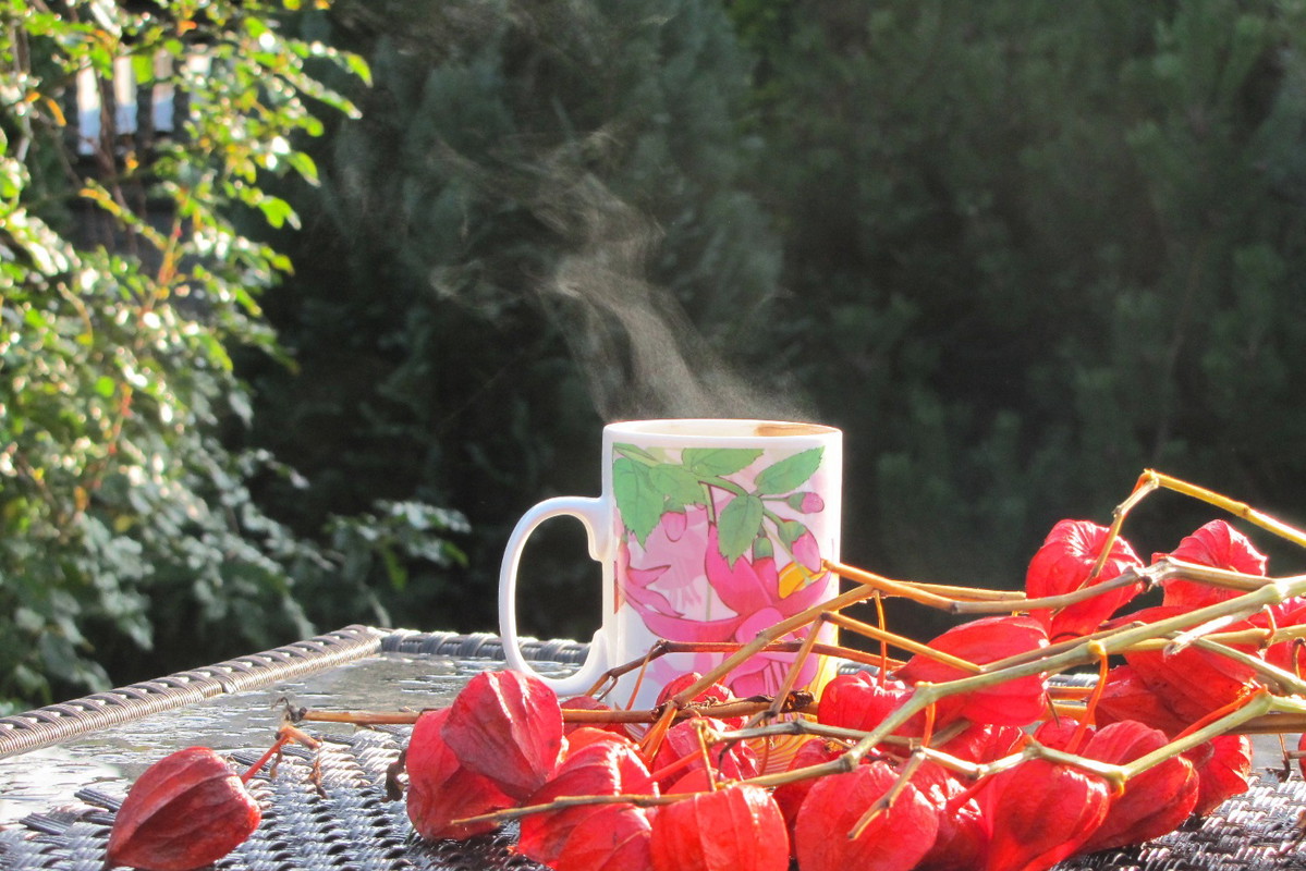 Gorąca kawa listopadową porą