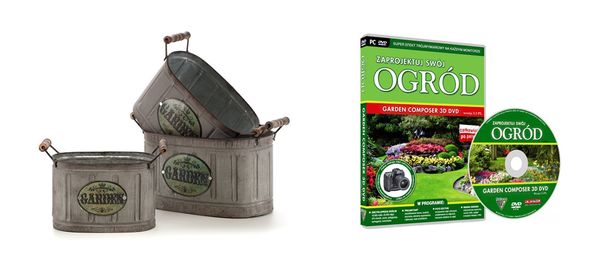 Część nagród dla osób wyróżnionych w kategorii Ogród Przydomowy