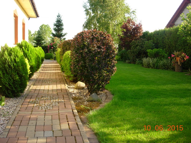 Chodnik z trawnikiem