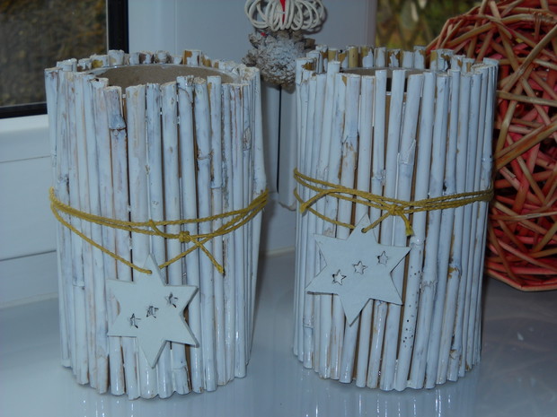 Lampiony z patyków.