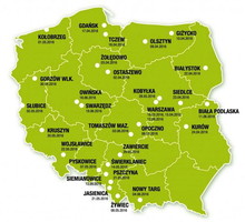 Mapa spotkań w ramach akcji Ogród Marzeń