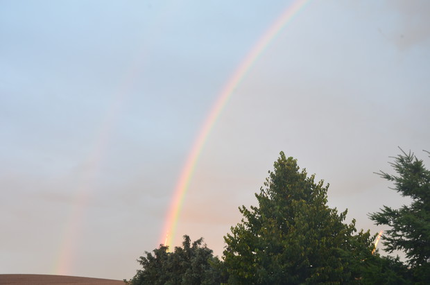 Tęcza nad naszą wioską :) 
2016-08-21