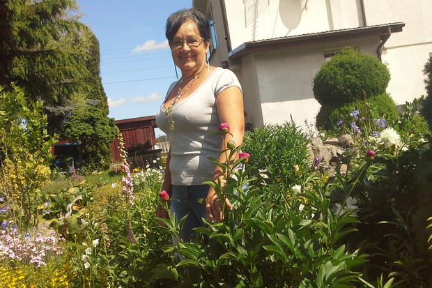 Ja w moim kawałku ogródka.