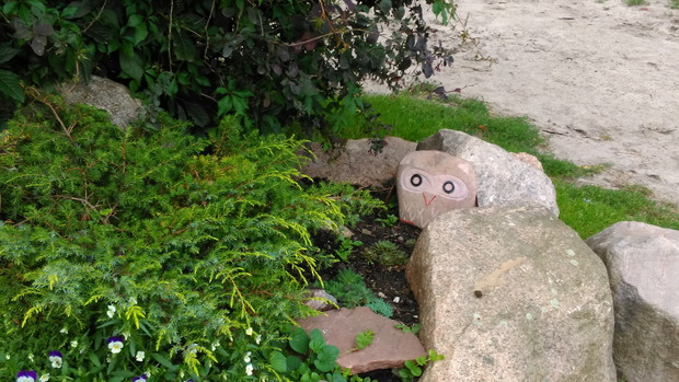 Sowa ma na wszystko oko,robiona własnoręcznie.