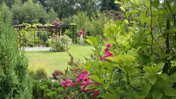 Widok ze skarpy nad kaskadą.