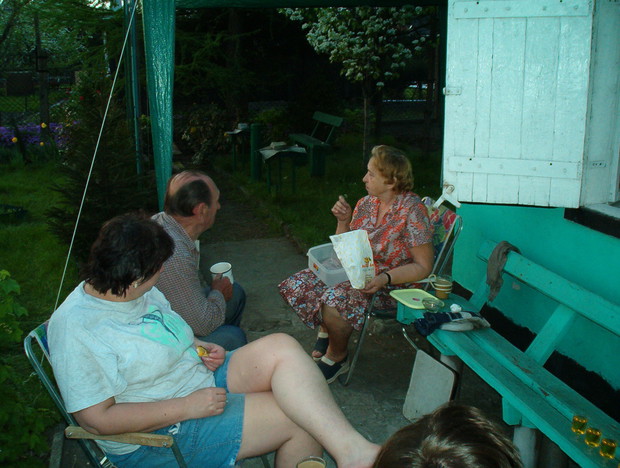 Babcia, dziadek i mama