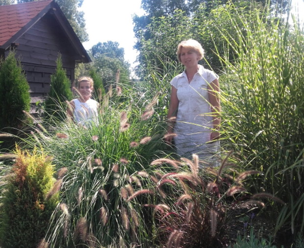 Rabata z trawami w tym roku pięknie się rozrosły i zakwitły:)