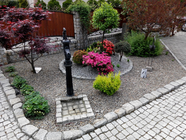 Deszczówka zbierana do studni ratuje moje rośliny podczas upałów.