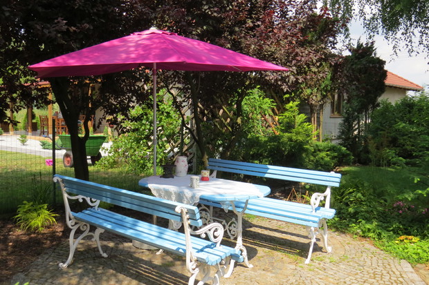 Czas na podwieczorek. Będzie ciasto drożdżowe z wiśniami i kubek wiejskiego, chłodnego mleka od prawdziwej krowy z wolnego wybiegu.