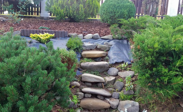 Schody kamienne na skalniak /w budowie /