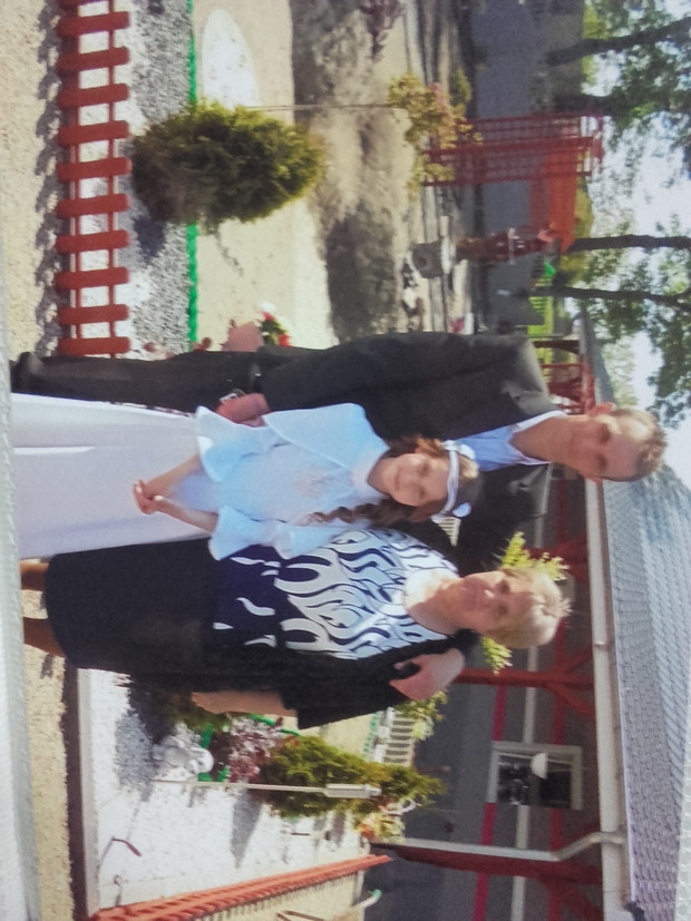 Córcia z mężem i babcią