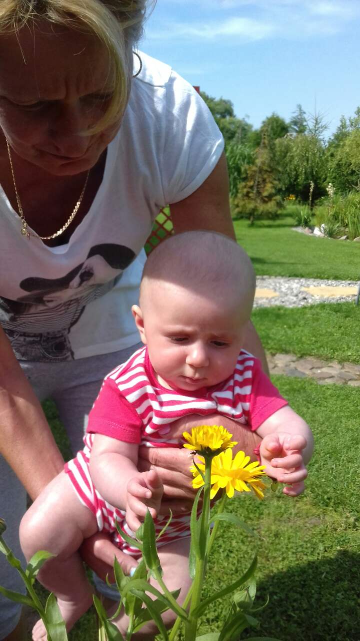 Ja wraz z moją najmłodszą wnuczką , uwielbia kolorowe kwiatki.