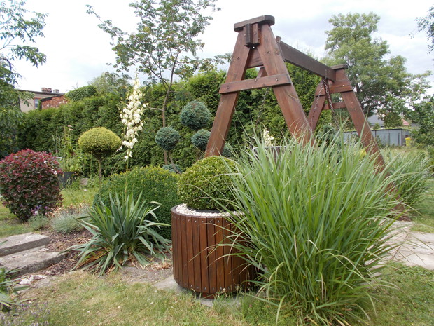 Huśtawka ogrodowa własnoręcznie wykonana.