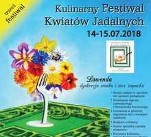 Plakat promujący tegoroczny Festiwal Kwiatów Jadalnych
