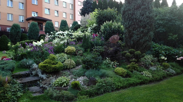 Kolorowa górka w lecie.