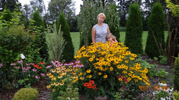 Ja z córcią i rośliny miododajne :)