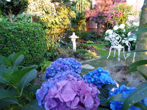 Przy zachodzie słońca najpiekniejszy widok w ogrodzie.