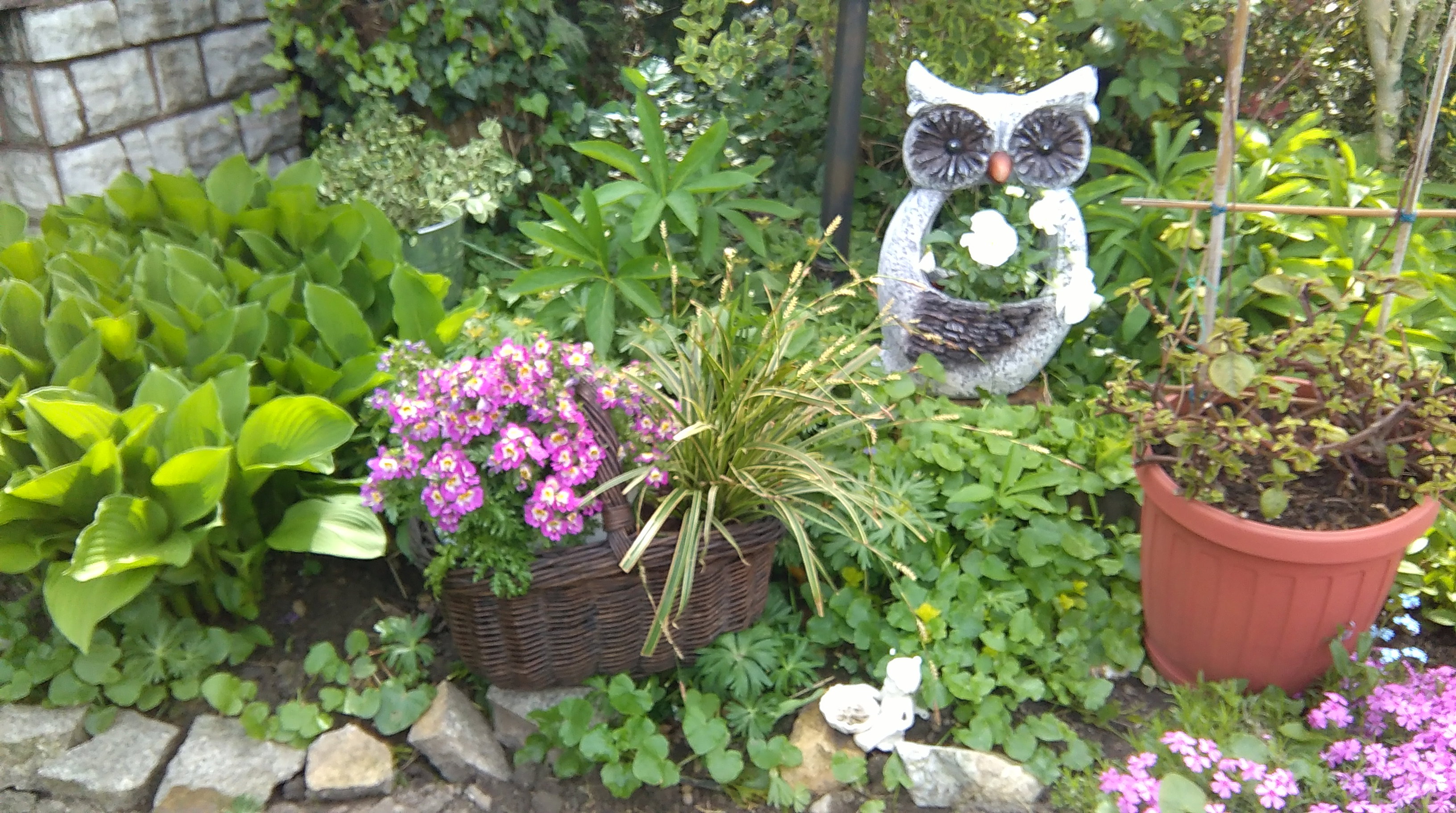 Cienista rabata przy kominku.