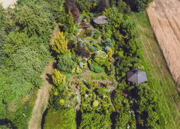 Widok naszego ogrodu z lotu ptaka.