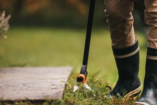 Przycinanie trawnika w trudno dostępnych miejscach