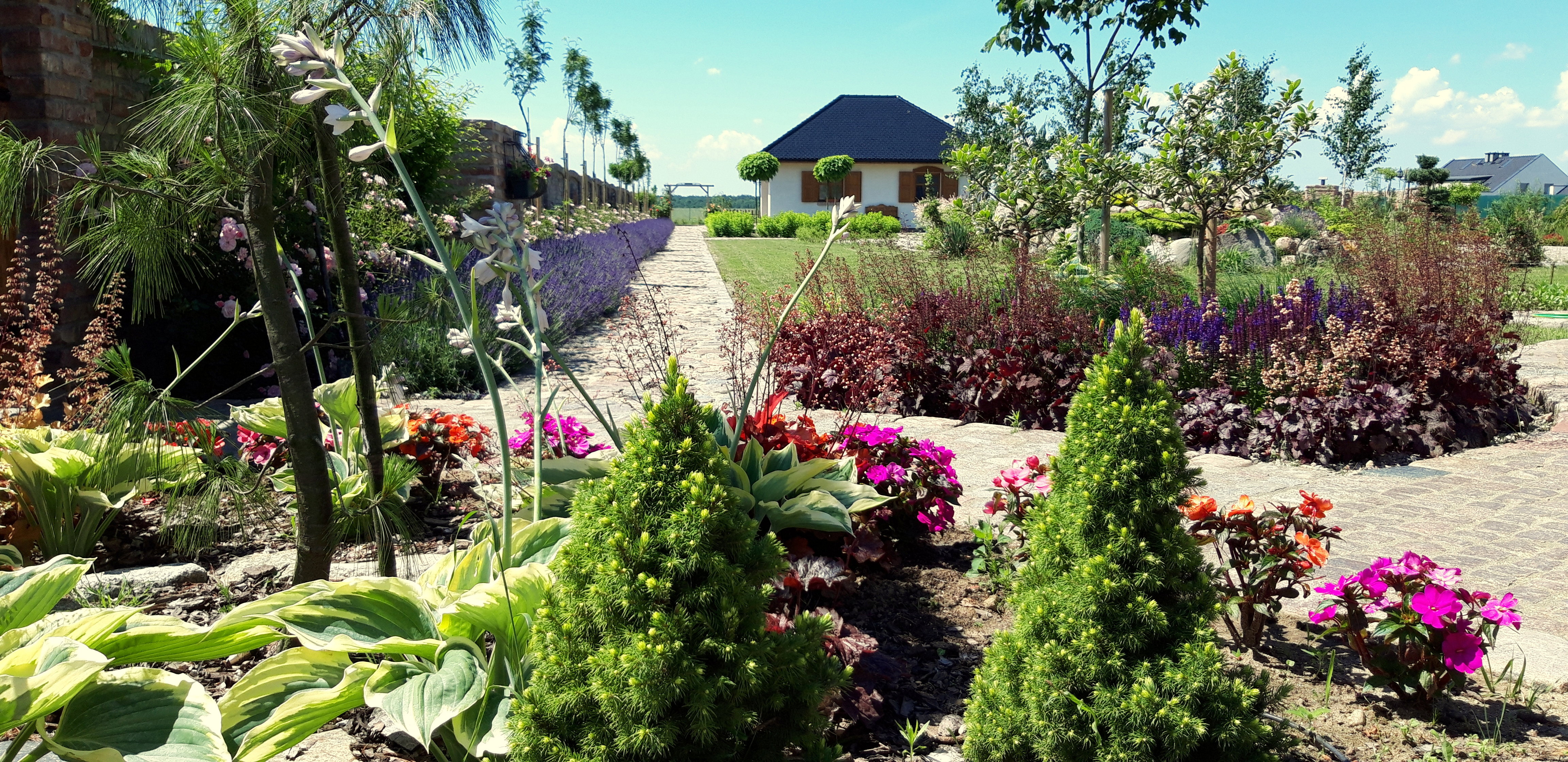 panorama części  ogrodu